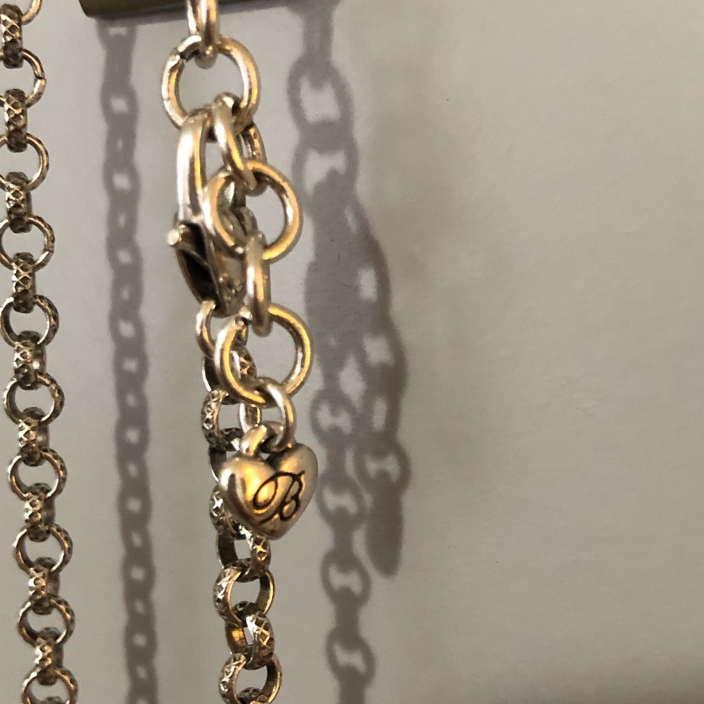 Brighton silver and black necklace, length adjustable 24” to 26”.